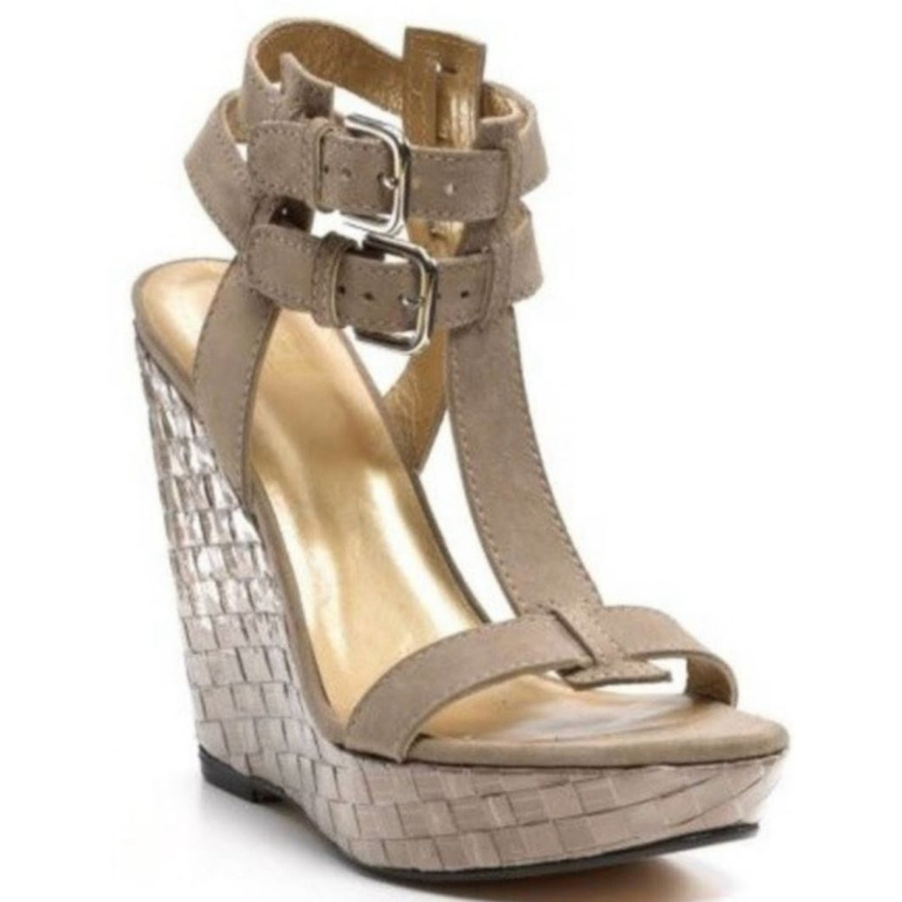 Stuart Weitzman The Teaque "Stunning" Wedge Sandal Size 6.5